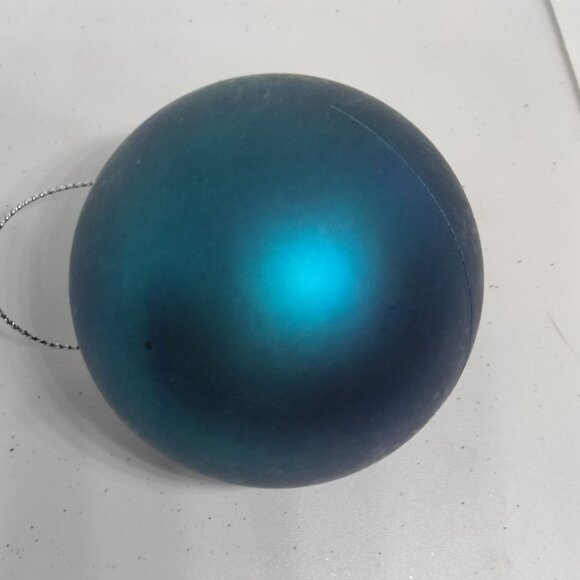 Blue Shatterproof Christmas Ornaments Glitter Matte lot 2 - Picture 2 of 6